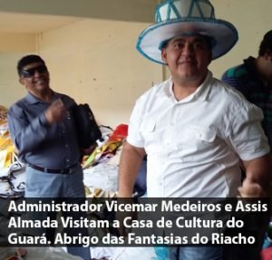 Vicemar Medeiros e Assis Almada Visitam a Casa de Cultura do Guará